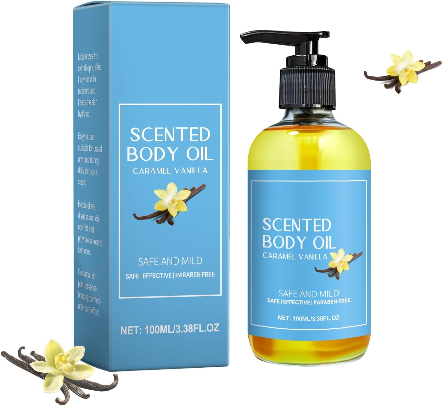 Colaren Vanilla Body Oil, Vanilla Scented Body Products for Skin Moisturizing and Muscle Relaxation (100 Ml)