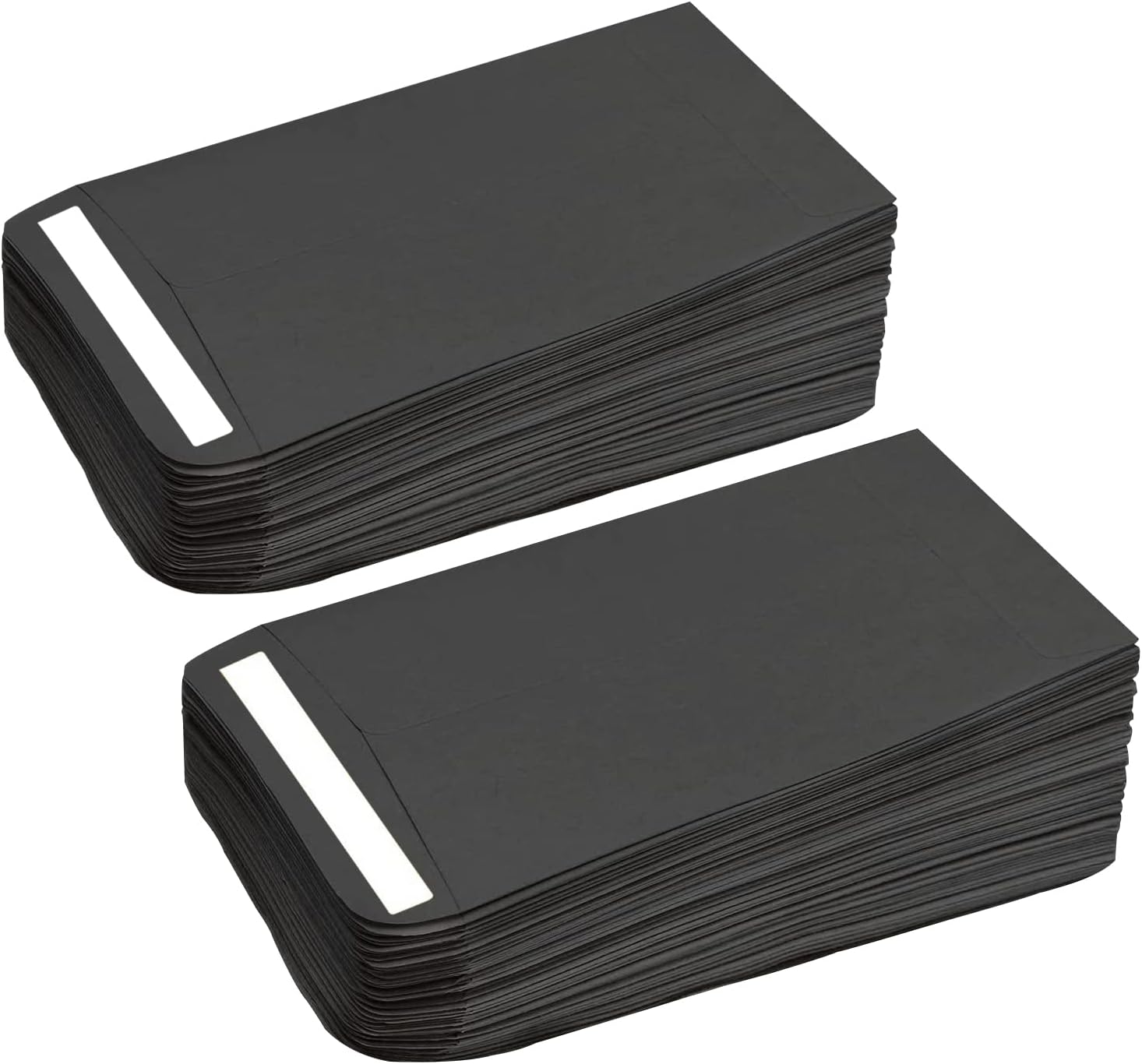 100Pcs Small Black Envelopes - Self-Adhesive Seed Packets, Kraft Paper Coin Envelopes for Wages, Coins, Beads or Stamps (10x6cm/3.9x2.4inch)