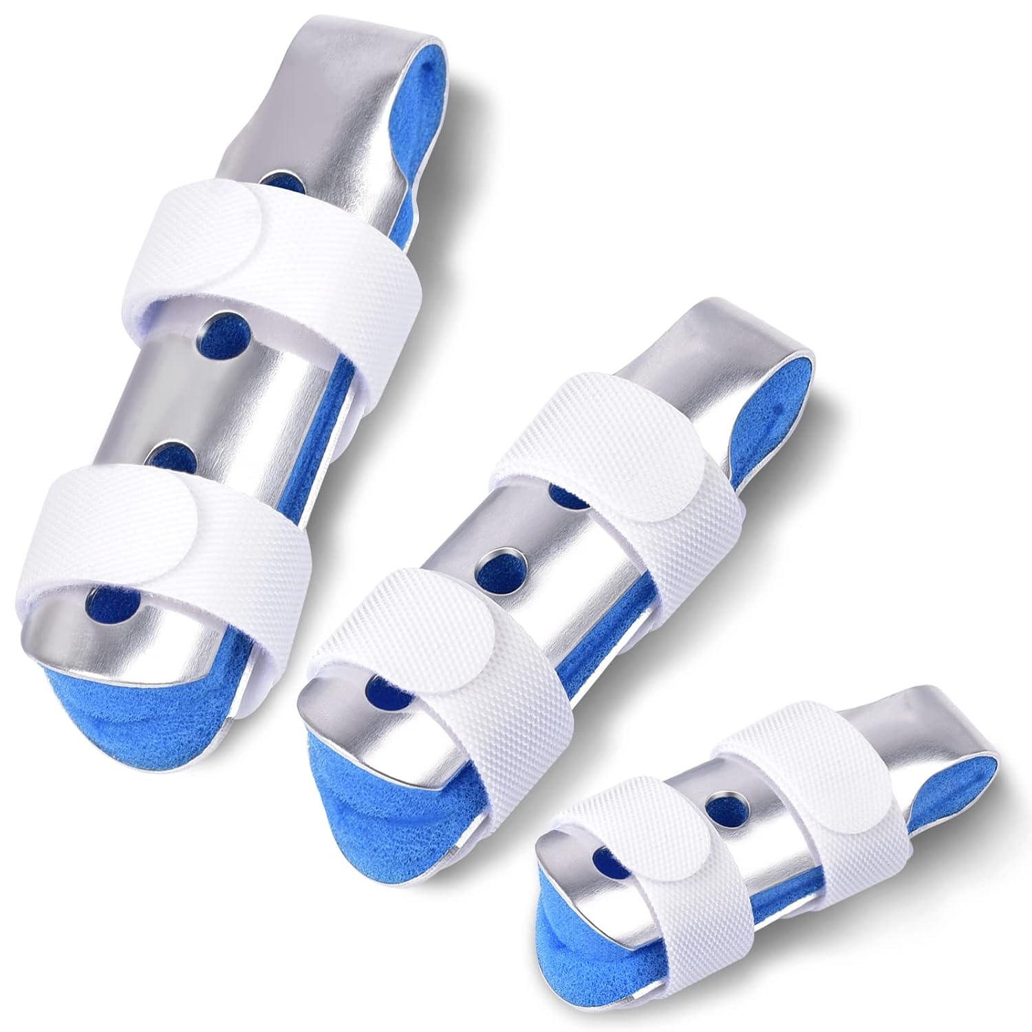 Sopito Finger Splint, 3-Size Set for Middle, Pinky & Thumb, Lightweight