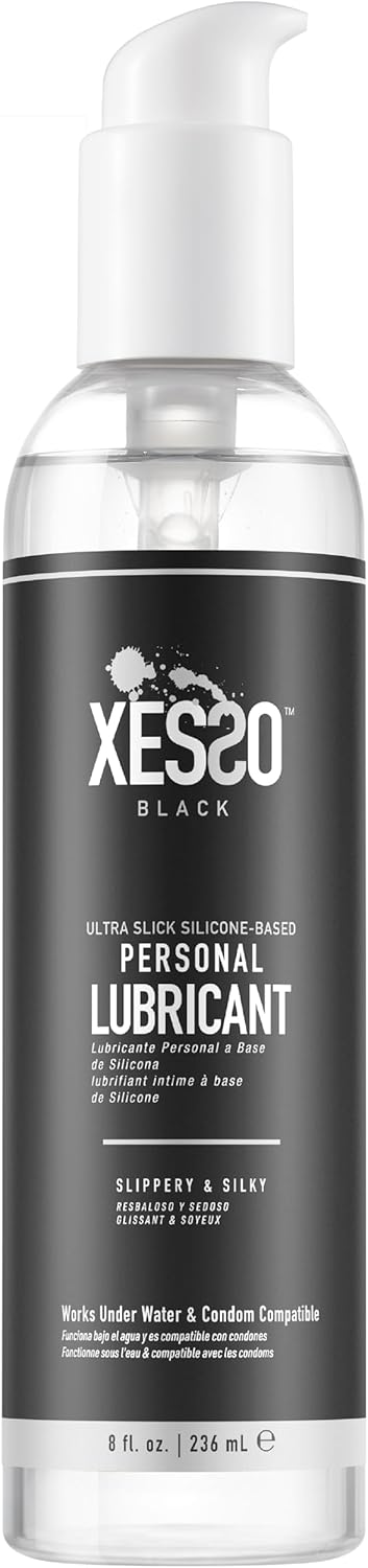XESSO Ultra Slick Silicone-Based Lube 8 fl oz, Water Resistant, Condom & Latex Safe, Skin Friendly, Discreet Package