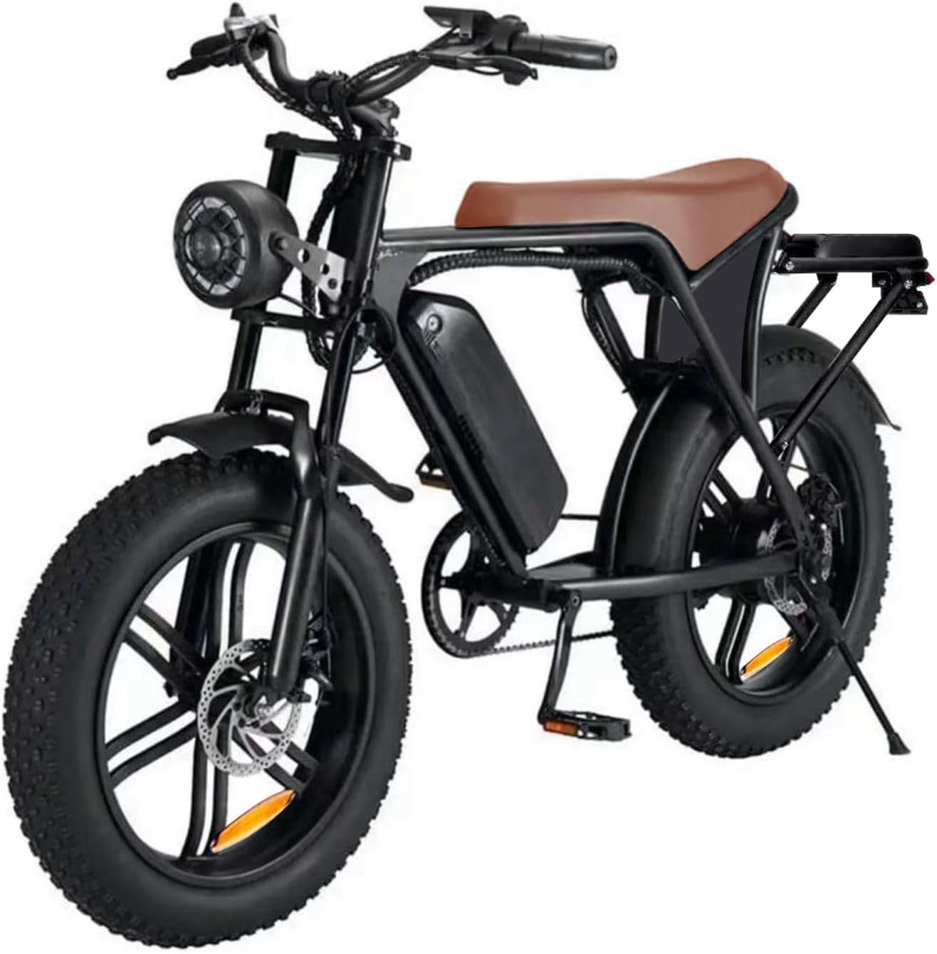 20” Electric Bike 20 Inch E Bike Hybrid Bike 25 KM/H Speed Adult Bicycle 48V 15AH Fat Tyre Bike Brushless Motor, LCD Display, 7 Gear