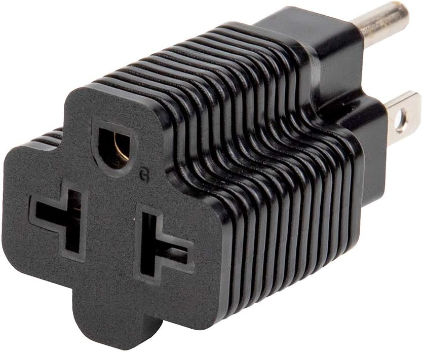 4-in-1 15 Amp to 20 Amp T Blade Adapter, Nema 5-15P to 5-20R, 5-15P to 6-15R, 6-20R Plug Outlet, AC Power Adapter Converter, 15A 125V to 20A 250V