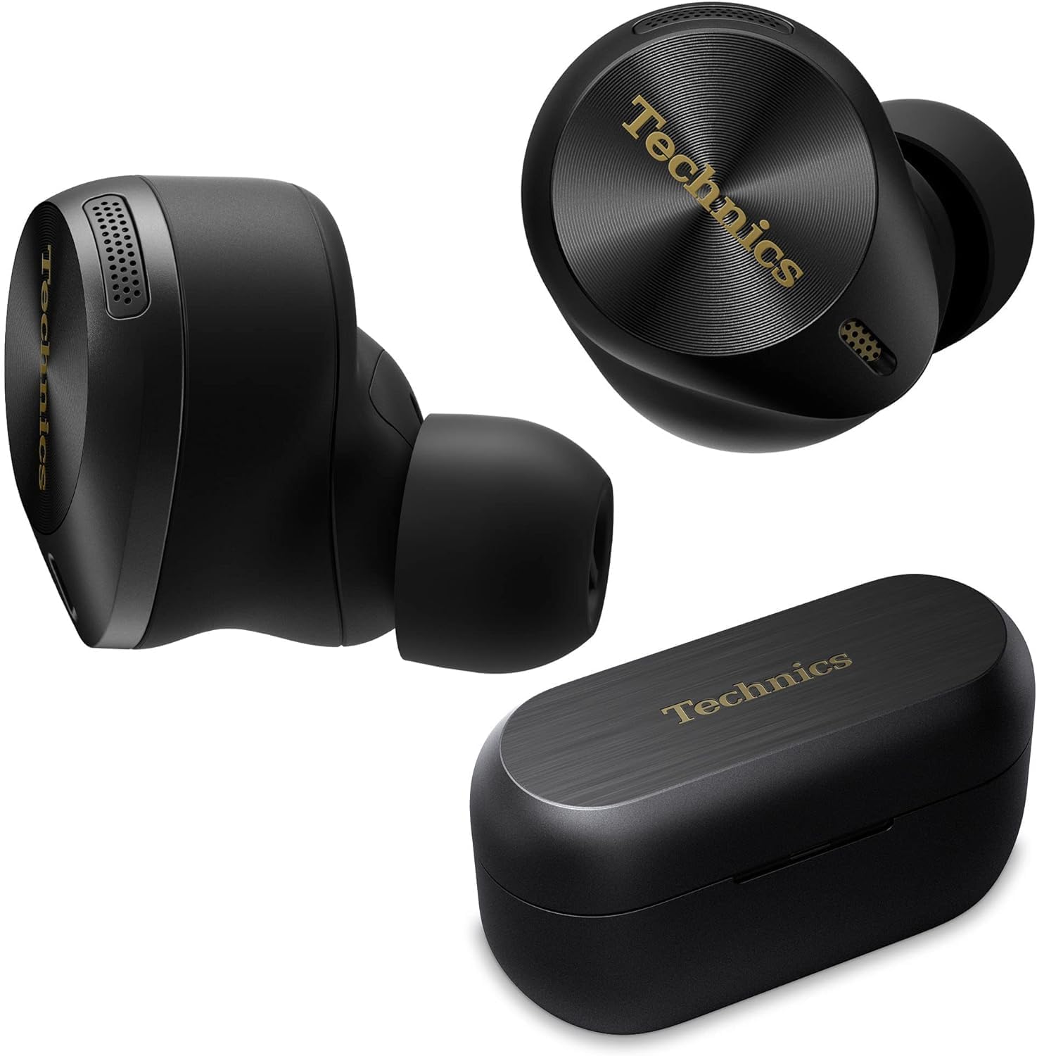 Technics Premium Hi-Fi True Wireless Bluetooth Earbuds with Advanced Noise Cancelling, 3 Device Multipoint Connectivity, Hi-Res Audio + Enhanced Calling Wireless Earbuds - EAH-AZ80-K (Black)