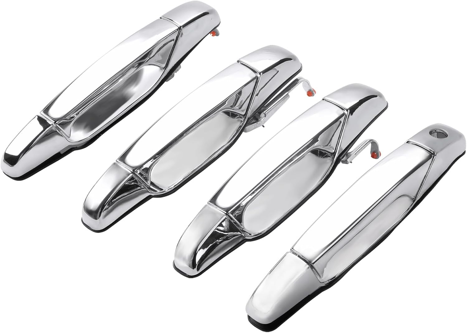 Exterior Door Handle Set, Chrome Front Rear Left Right Compatible With GMC Chevy Cadillac Vehicle Silverado Suburban Tahoe Sierra Escalade Yukon 2007-2014 Replace# 22738721 15915150 25960251 (4PCS)