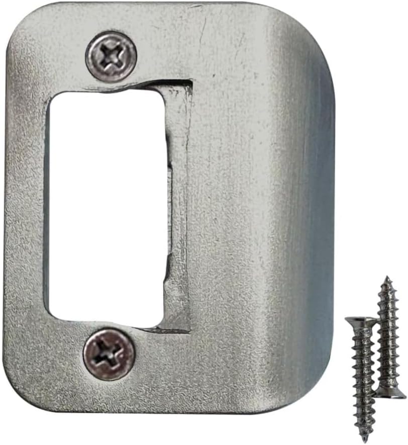 Gator Door Strike Plate 2-1/4" Latch Restorer, Satin Nickel, 1-Pack | Fixes Misaligned & Won't-Latch Doors, No Chiseling, 2-1/4" x 1-3/4", Latch Restorer for Interior & Exterior Doors