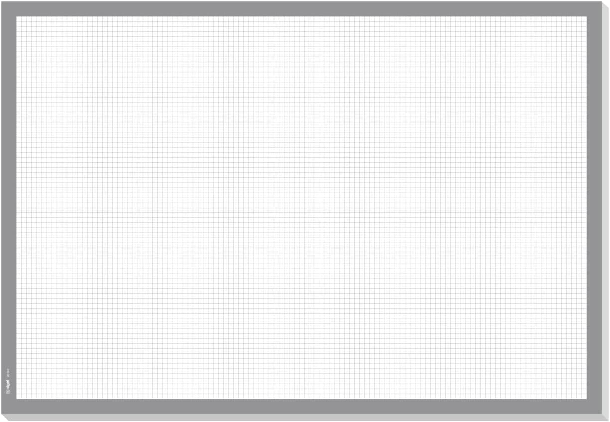 SIGEL HO260 Paper Desk Pad, Squared, A2 (59.5 x 41 cm), 80 gsm, white/grey, 30 sheets