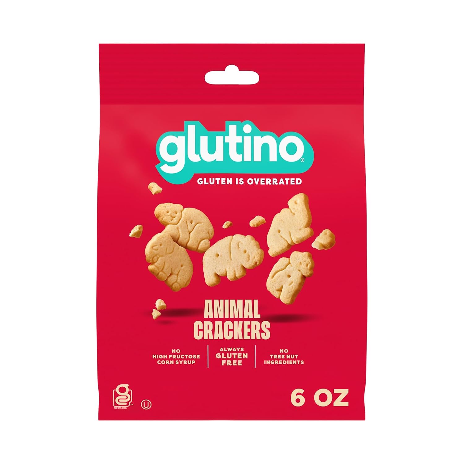 Glutino Gluten Free Animal Crackers, Crunchy and Sweet, Original Flavor, 6 oz