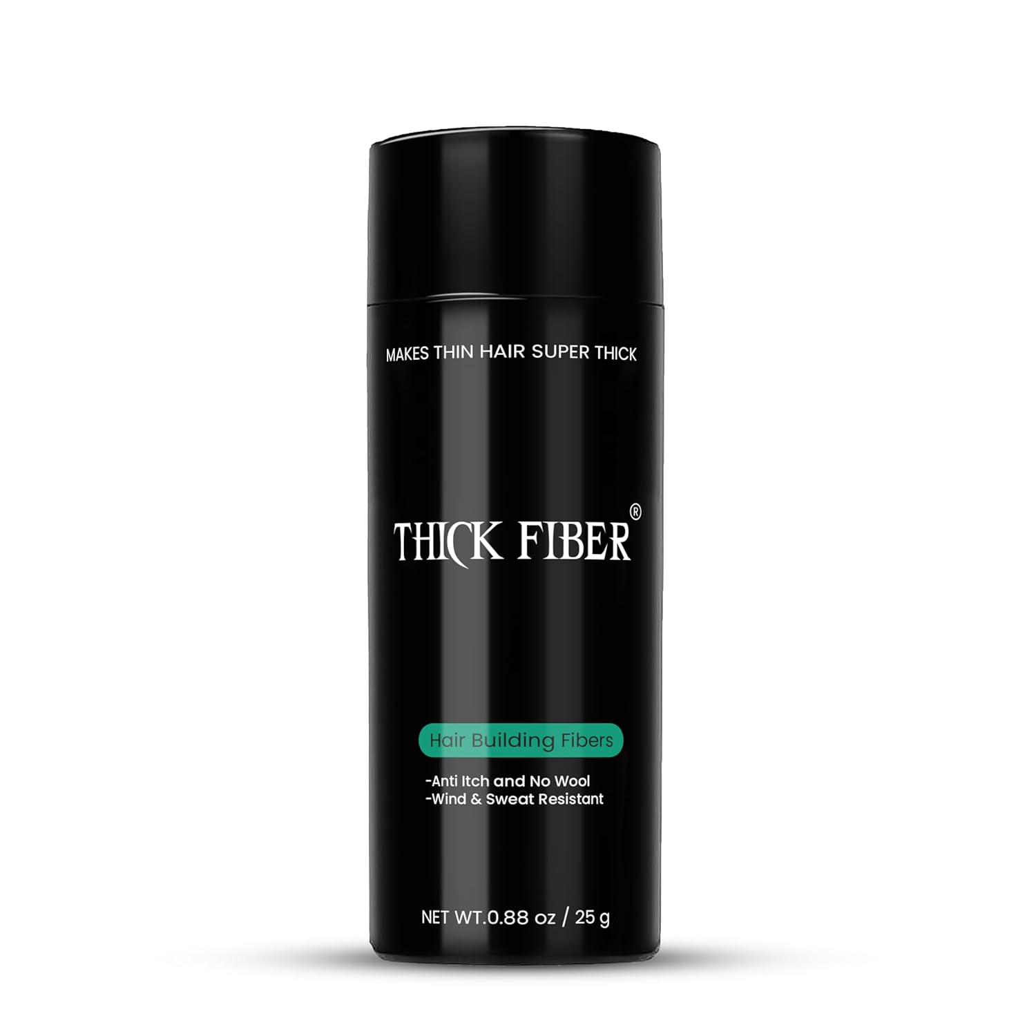 THICK FIBER Hair Fibers for Thinning Hair & Bald spots (DARK BROWN) - 25g Bottle - Conceals Hair Loss in Seconds - Hair Powder for Women & Men