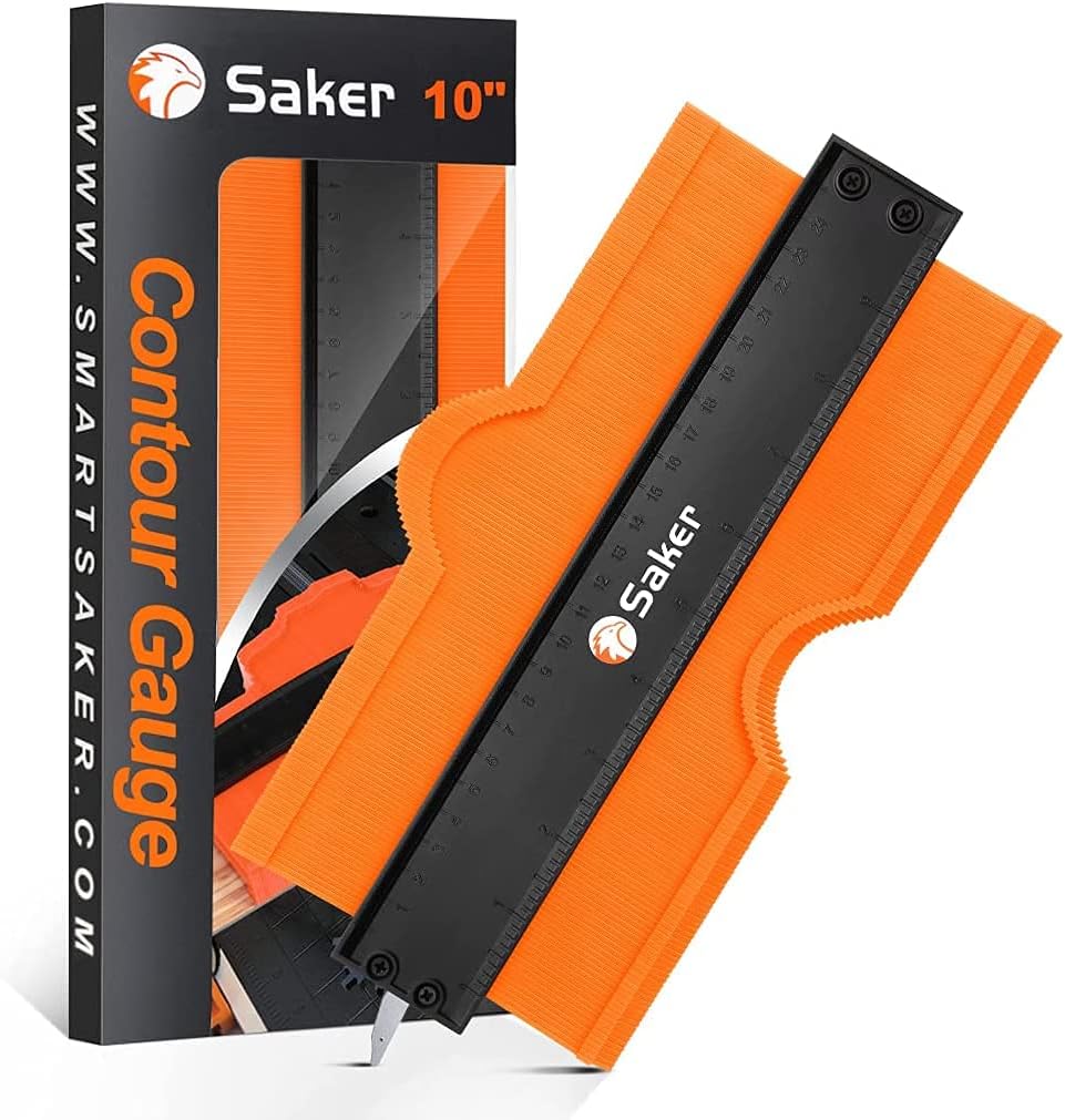 Saker Contour Gauge Profile Tool(25 cm/10 inches)-Adjustable Lock-Precisely Copy Irregular Shape Duplicator -Irregular Welding Woodworking Tracing - Must Have Tool for DIY Handyman, Construction