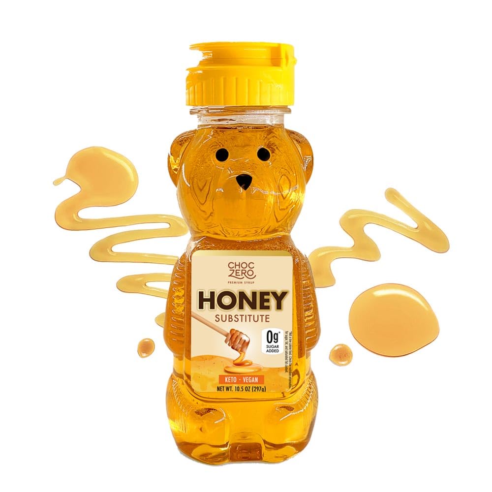 ChocZero Sugar Free Honey, 1:1 Natural Honey Equivalent, Same Sweetness and Consistency as Raw, Keto Friendly, Vegan (1 Jar, 10.5oz)