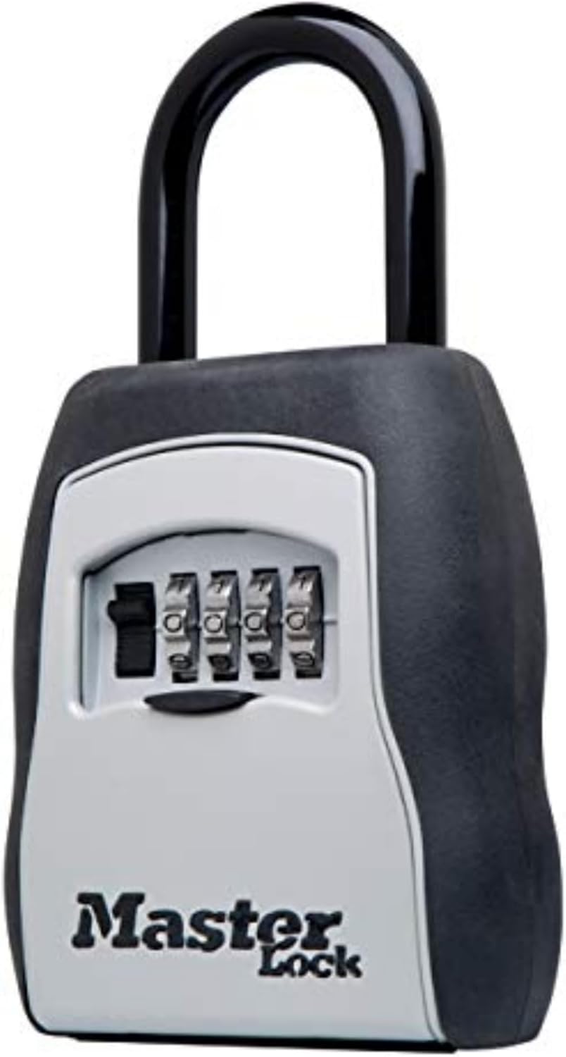 Master Lock Key Lock Box, Outdoor Lock Box for House Keys, Key Safe with Combination Lock, 5 Key Capacity, 5400EC