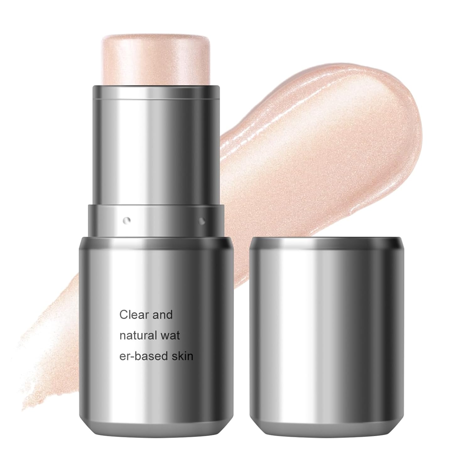 KYDA Champagne Highlighter Stick, Sheer Shimmer Glow Face Highlighter, Radiance Balm for Glass Skin, Lightweight Creamy Multiuse Makeup Stick, Buildable Watercolor Makeup Balm
