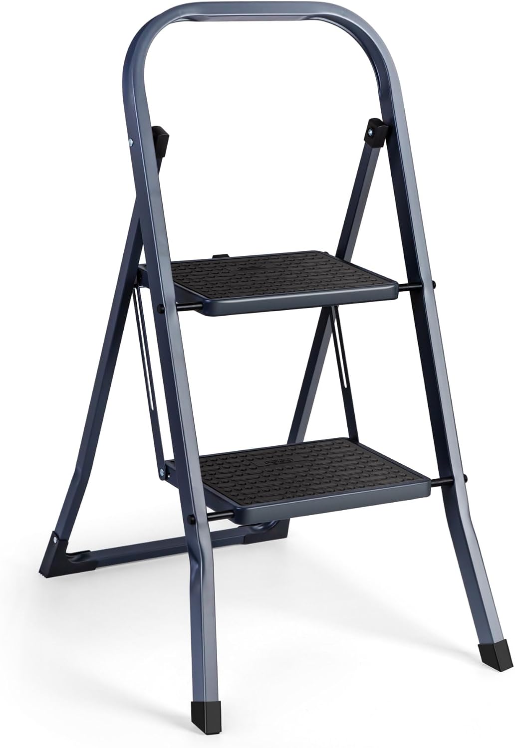 VonHaus 2 Step Ladder – Premium Quality Folding Step Ladder for DIY and Gardening - Anti Slip Feet, Easy to Store Ladder, 150KG Max Capacity - Durable Steel