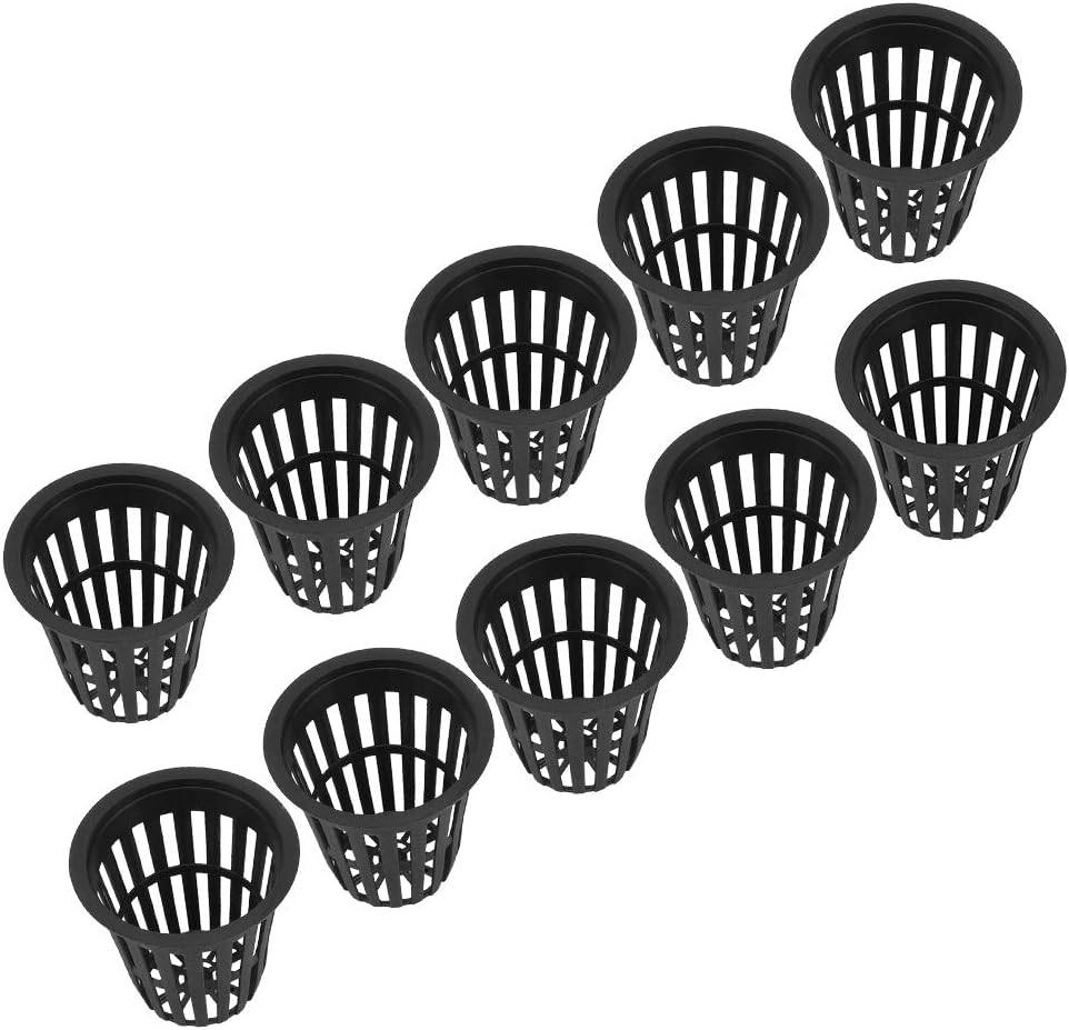 Hyuduo 10 Pcs Mesh Plant Pots, Garden Pond Plant Pots, Water Plant Basket For Lily And Other Aquatic Plants(Black),Hydroponic Planting Supplies