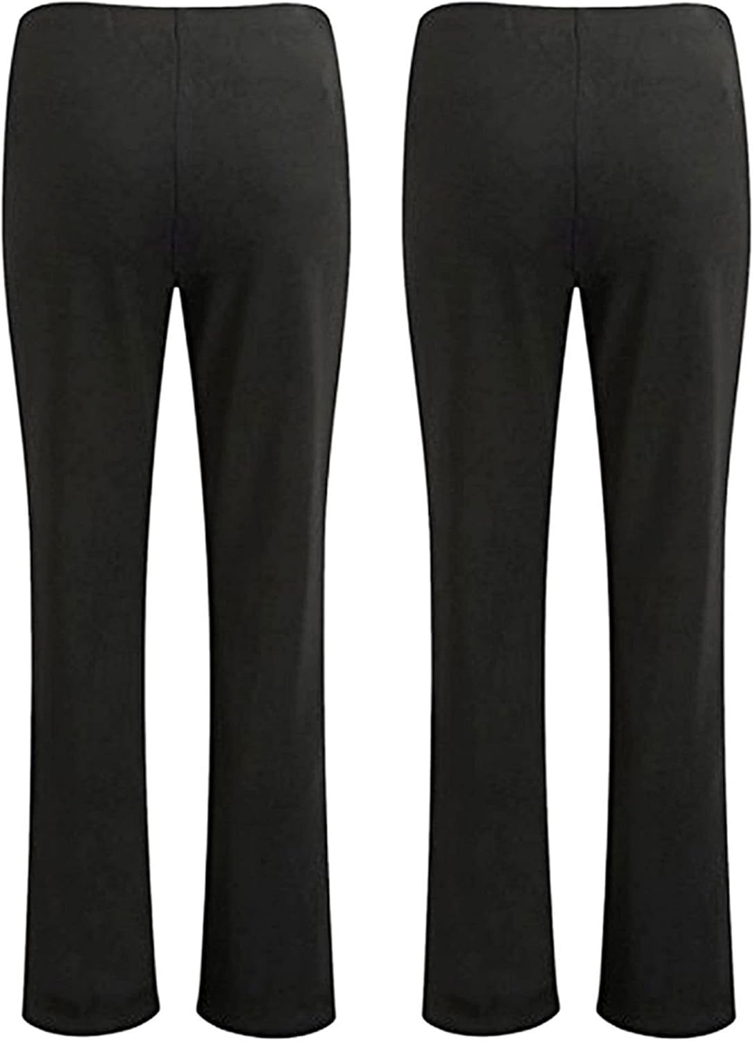 Style Spot Ladies Boot Leg Pants Pull On Nurse Work Bottoms Elasticated Waist High Stretch Bottoms Boot Cut Pants