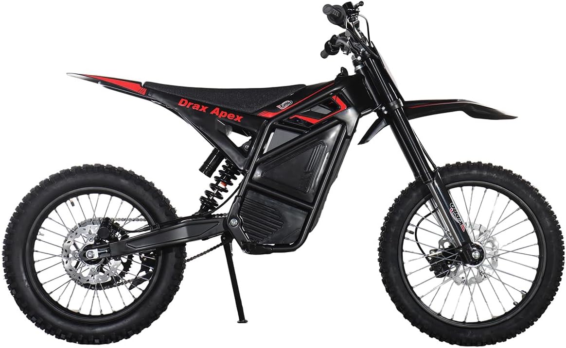 X-PRO Drax Apex Electric Dirt Bike for Adults, 10000W Peak Mid-Drive Motor, 72V 35Ah Removable Battery, Up to 55 MPH, 19"/17" Off-Road Tires