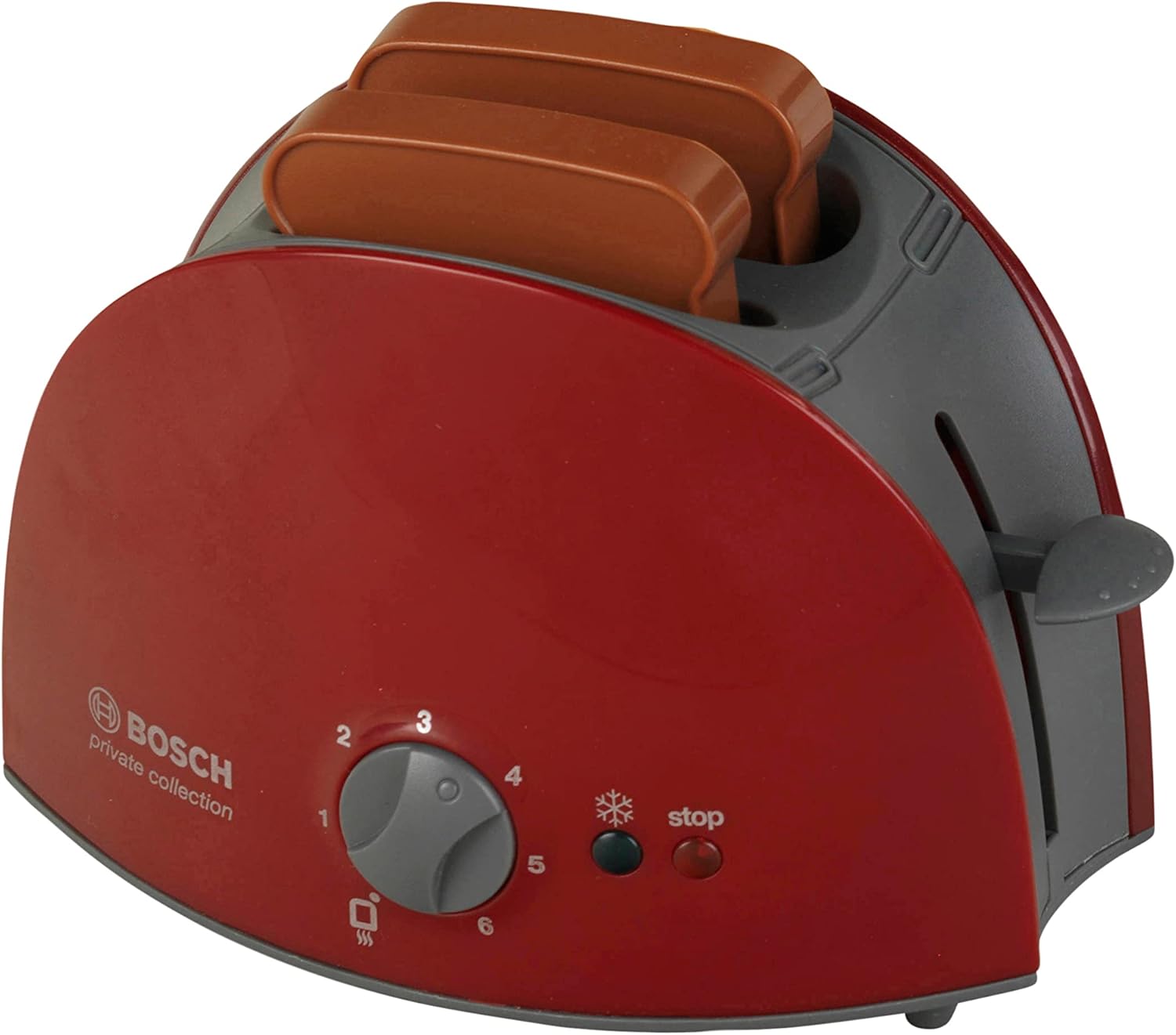 Theo Klein 9578 Bosch Toaster I With Mechanical Toasting Function I Includes 2 Slices of Play Toast I Dimensions: 15 cm x 12 cm 10.5 cm I Toy for Children Aged 3 Years and up