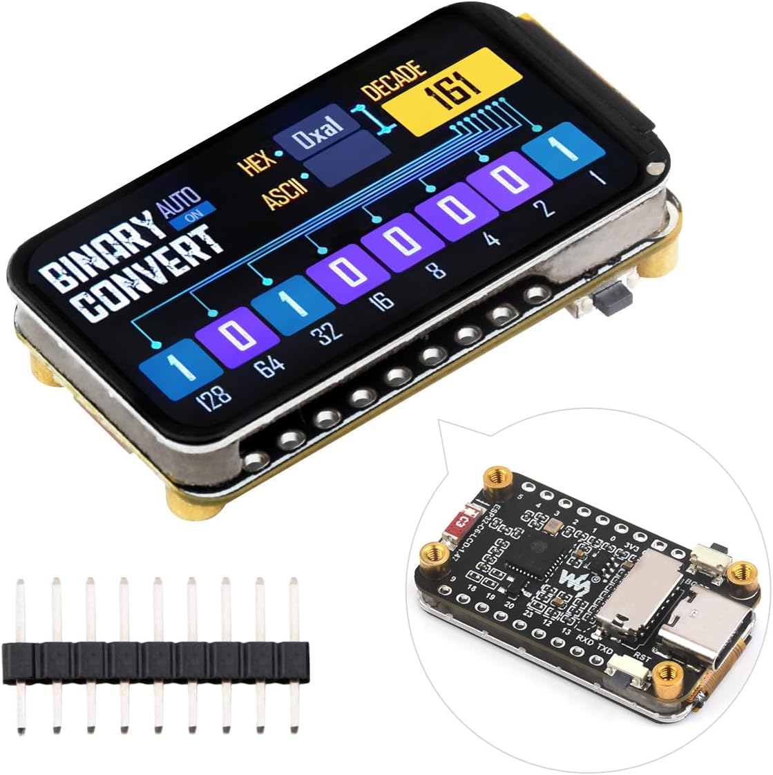 Waveshare ESP32-C6 1.47inch Microcontroller Wi-Fi 6 Development Board 160MHz Single-Core Processor 172x320 LCD Screen 262K Color with RGB BLE5 4MB Flash for LVGL GUI Development, etc