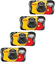 Kodak Fun Saver 35mm One-Time-Use Disposable Camera with Flash, 27 Exposures, 4-Pack