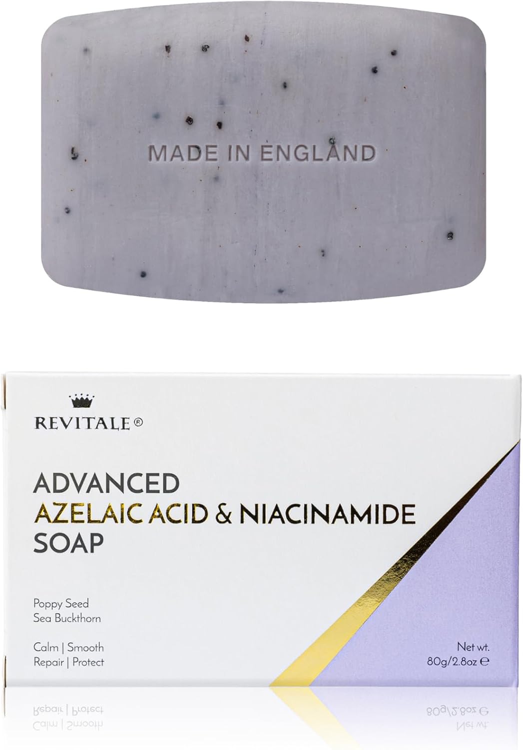 Revitale Advanced Azelaic Acid & Niacinamide Soap – Calming Cleansing Bar for Smooth, Balanced & Protected Skin