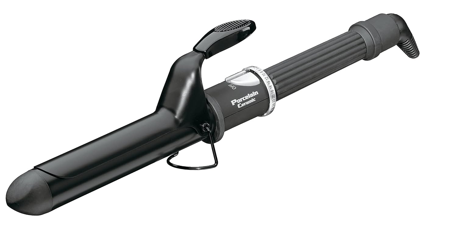 BaByliss Pro Spring Curling Iron, Porcelain Ceramic Professional For Multiple Hair Types, Reaches 430 Degrees for Loose Long Lasting Curls