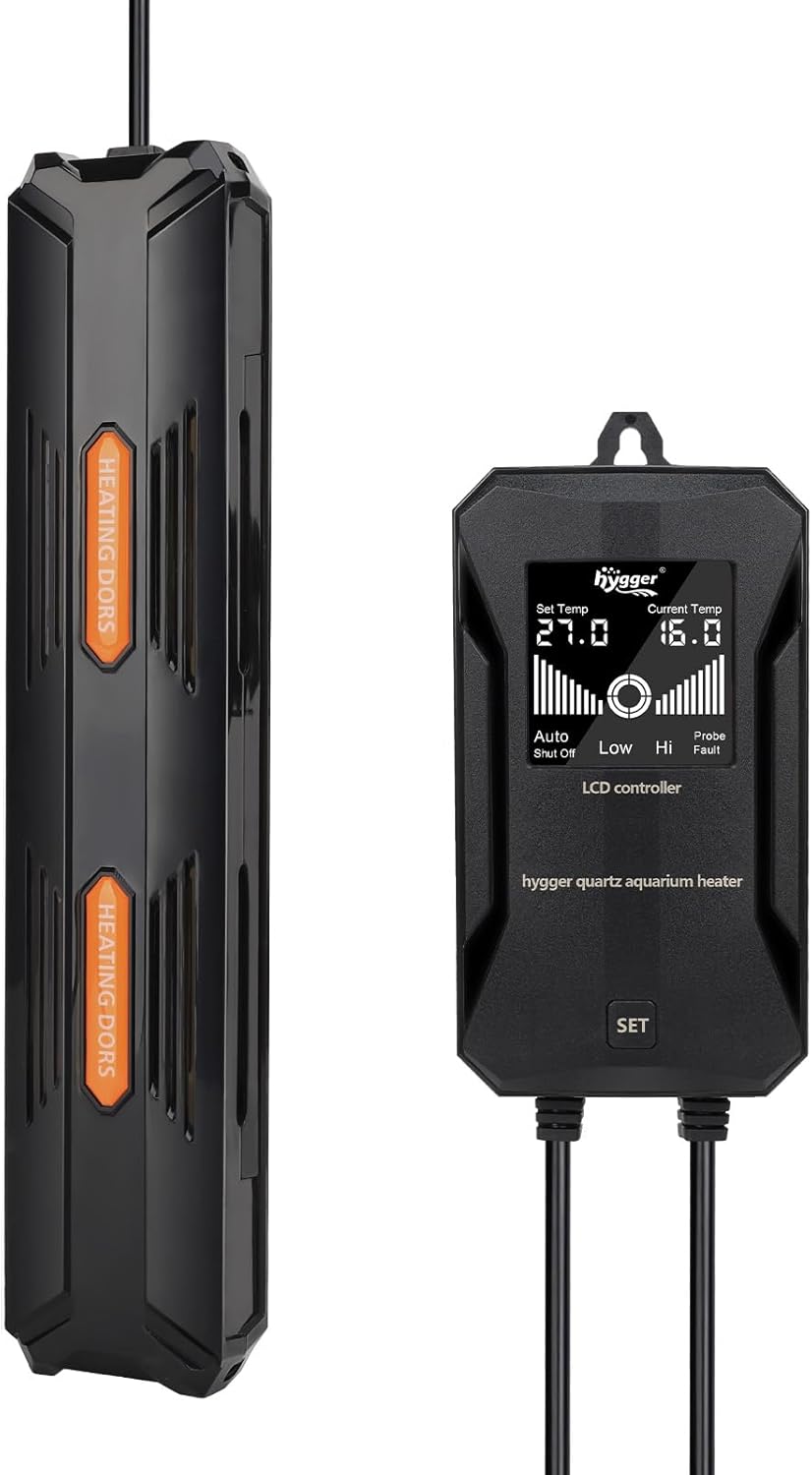 hygger Aquarium Heater, 300W Fish Tank Heater with Intelligent LCD Digital Display Thermostat Controller, for 200-300L Freshwater Saltwater Tank