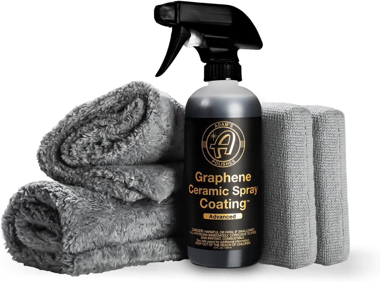 Adam's Polishes Advanced Graphene Ceramic Spray Coating Kit - 18+ Month Sprayable Graphene Oxide Ceramic Coating for Cars, Boats, RV's & Motorcycle | Adds Extreme Gloss, Depth, Shine & Protection