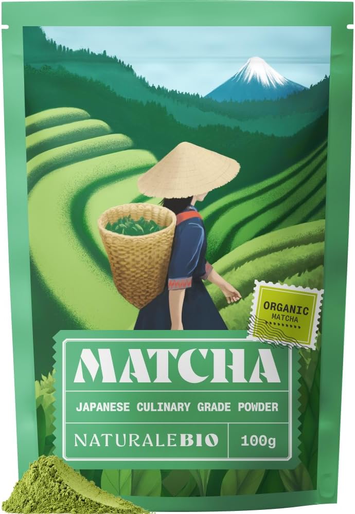 NaturaleBio Organic Culinary Grade Matcha Powder Japanese Balanced Taste