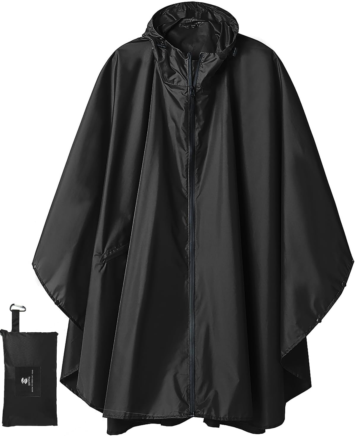 SaphiRose Rain Poncho Jacket Coat Hooded for Adults with Pockets