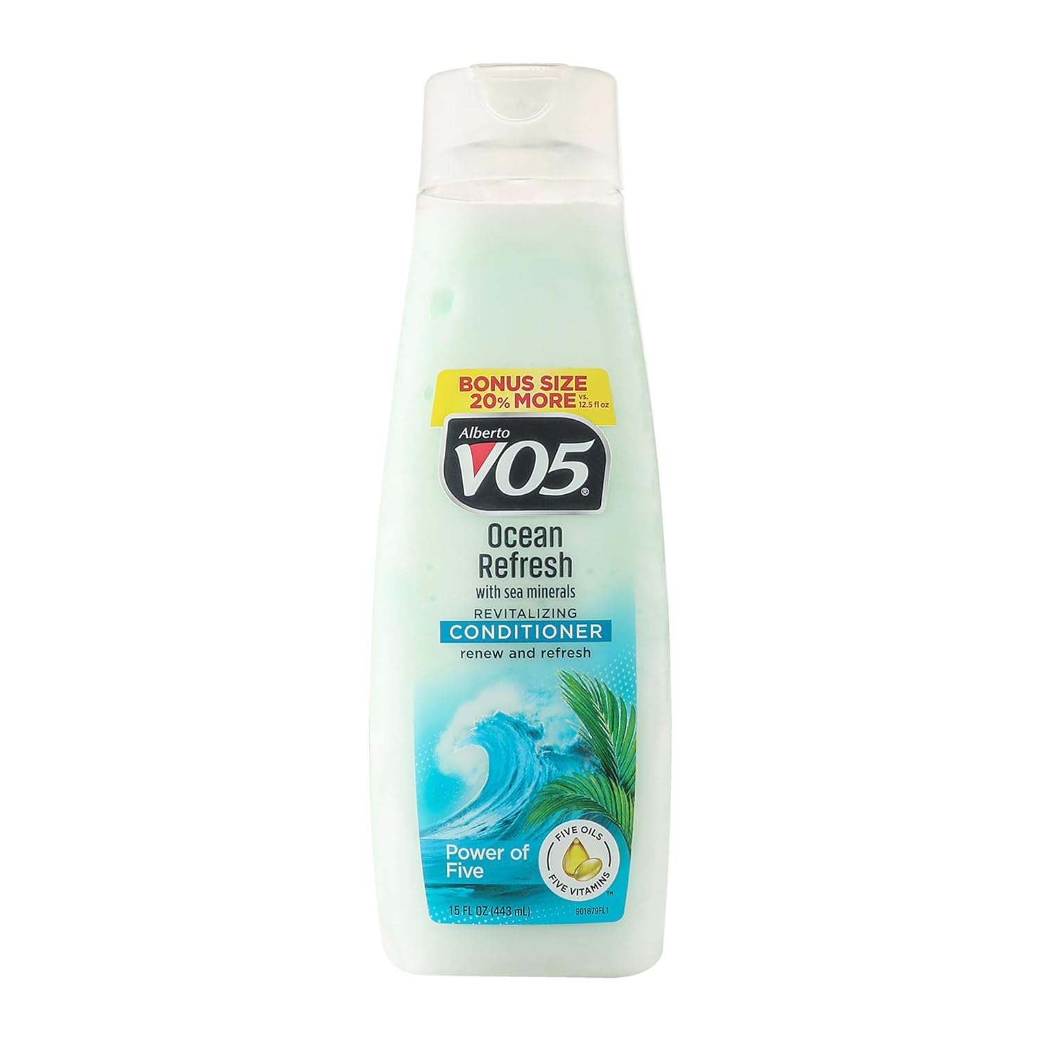 Alberto VO5 Ocean Refresh Revitalizing Conditioner - Hair Conditioner Formulated with Essential Vitamins and Oils - Fresh Ocean Fragrance - 15 oz