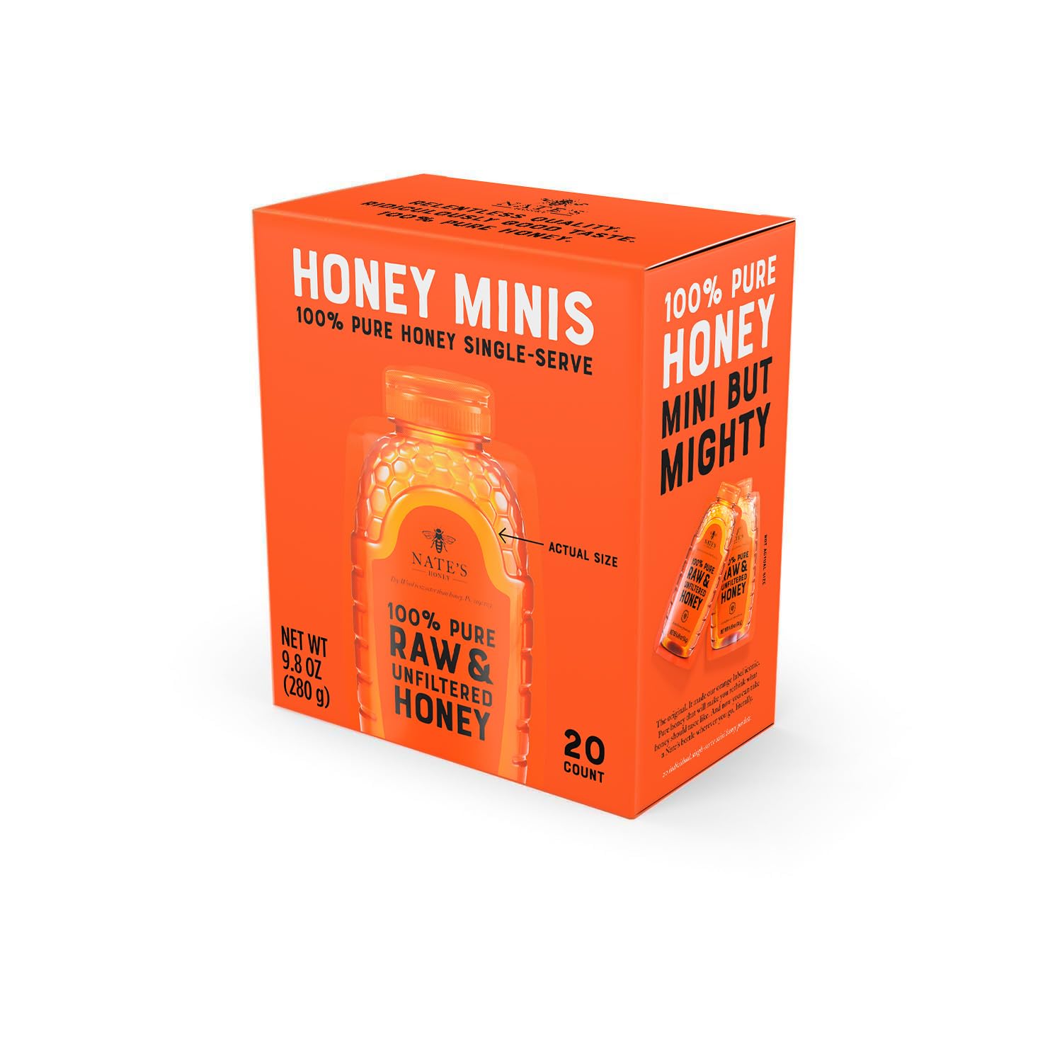 Nate's Honey Minis - 0.49oz Packets, 20ct box