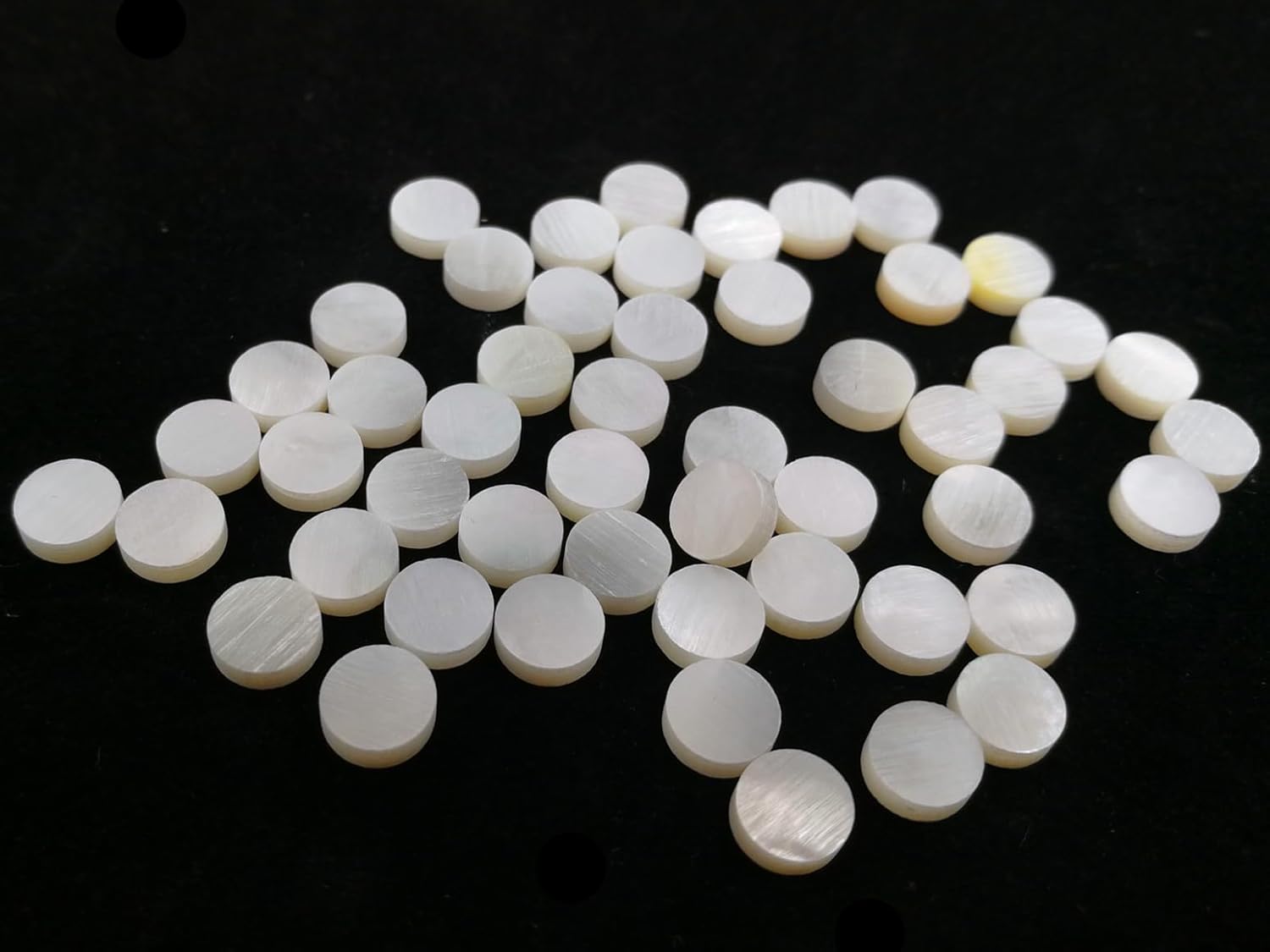 50x Mother of Pearl Guitar Marker Dot Inlay 5/16" (8mm) Position Luthier White