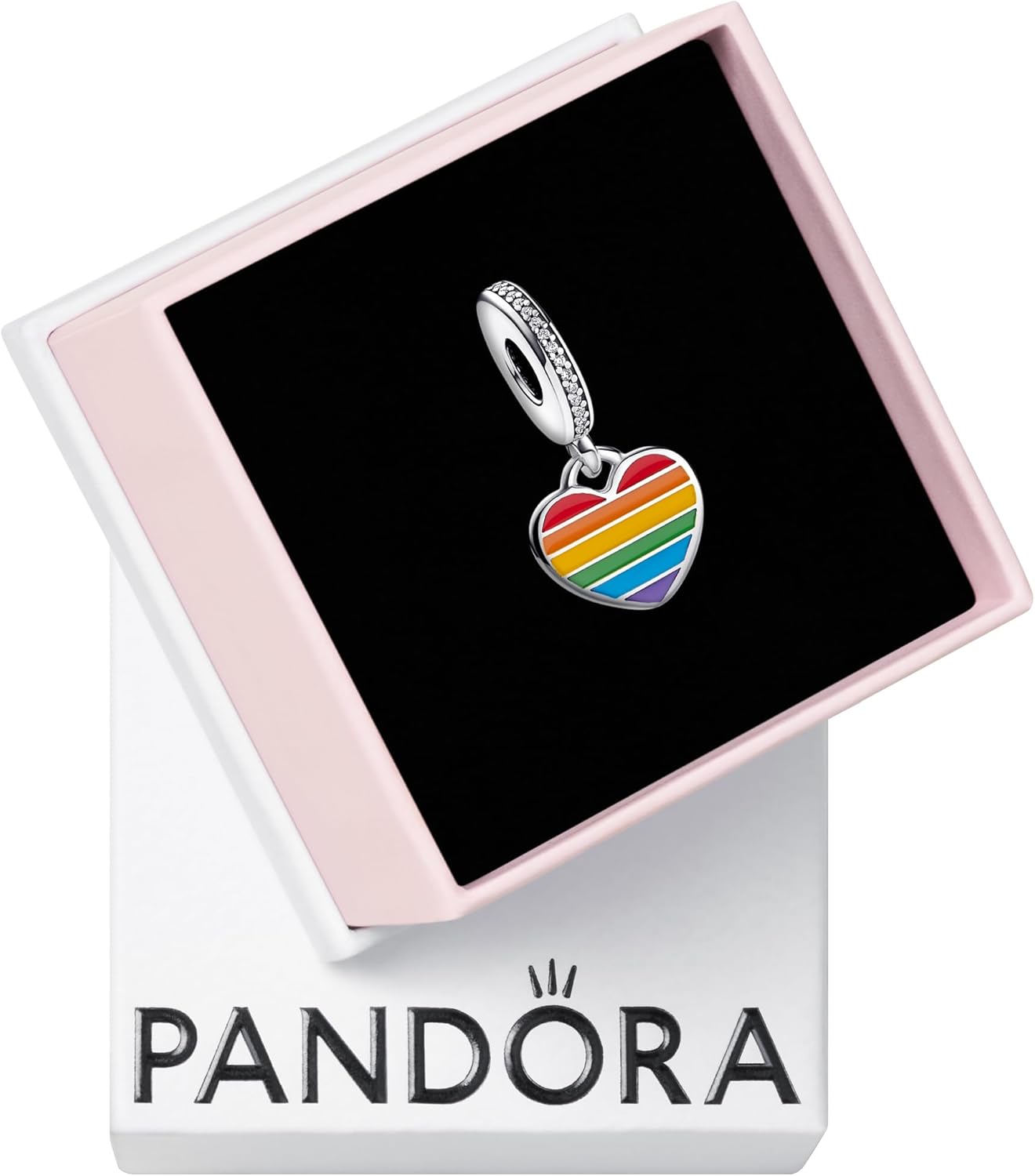 PANDORA Pride Rainbow Heart Dangle Charm - With Gift Box