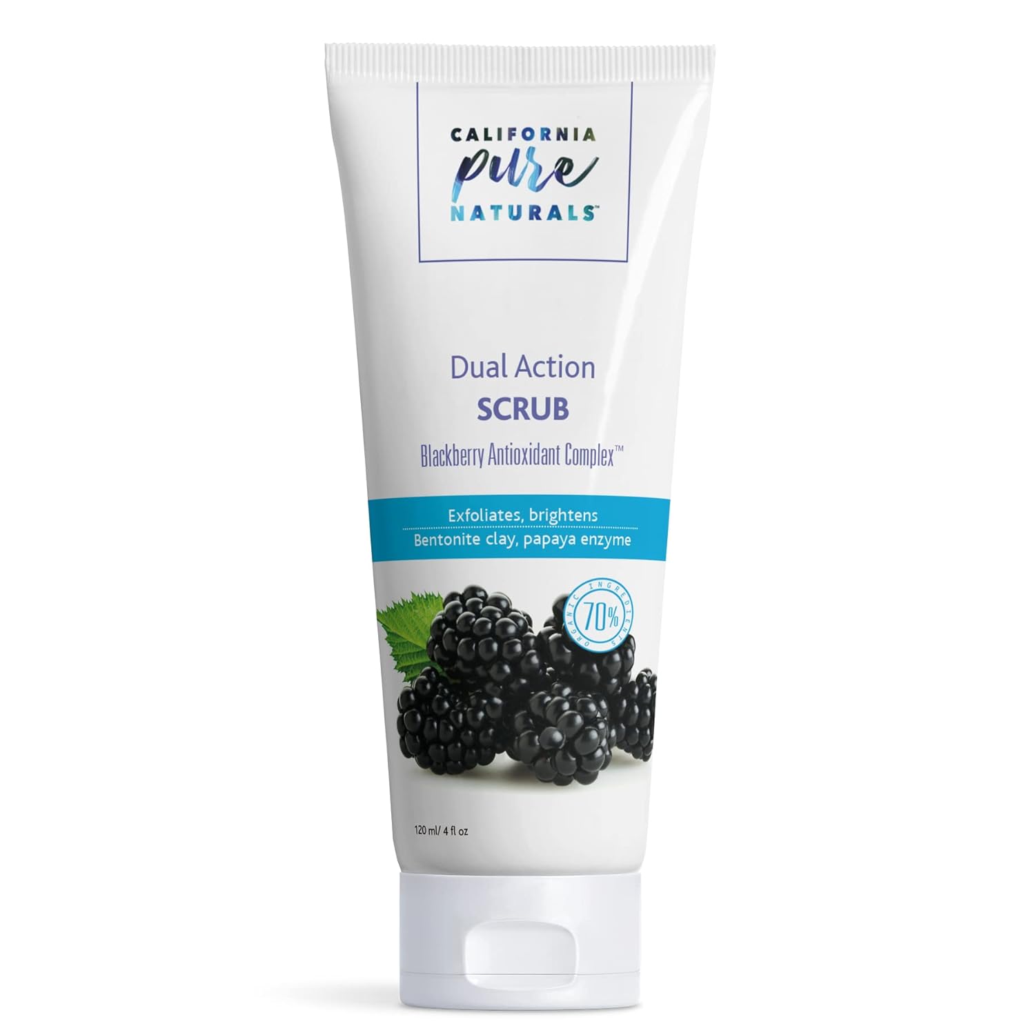 CPN California Pure Naturals California pure naturals dual action scrub. exfoliating face wash for soft & polished skin (4.0 oz), 4 Ounce