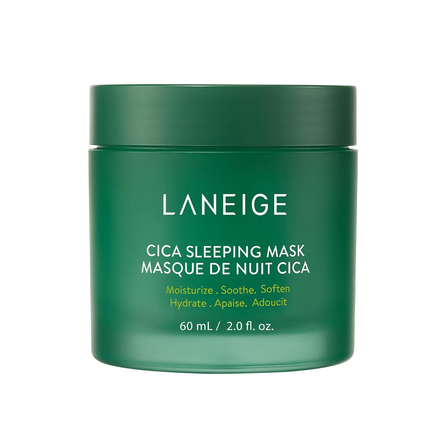 LANEIGE Cica Sleeping Mask with Centella Asiatica and Fermented Forest Yeast Extract for Soothing Stressed Skin and Moisture Barrier Support