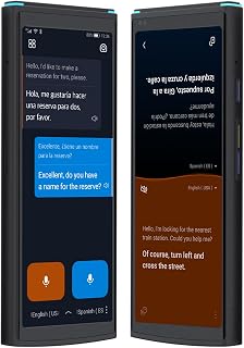 Language Translator Device, Face-to-Face Bidirection Simultaneous Translation, 60 Languages and 18 Offline Packs, 2-Year Global Data, Instant Voice Translator for Travel, Learning, Business