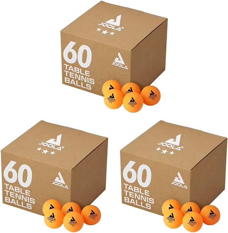 JOOLA Training 3 Star Table Tennis Balls - 40+mm Regulation Bulk Ping Pong Balls for Competition and Recreational Play - Fun as a Cat Toy - Indoor and Outdoor Compatible