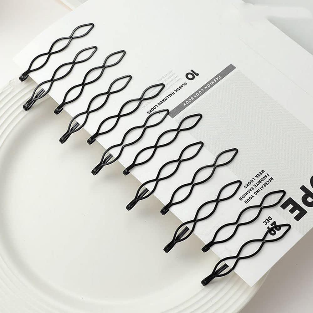 12 Pcs Mini Bobby Pins, Vintage Hair Pins in Black, Invisible Bangs Clips for Women and Girls Decorative Wedding Dainty Accessories Headwear