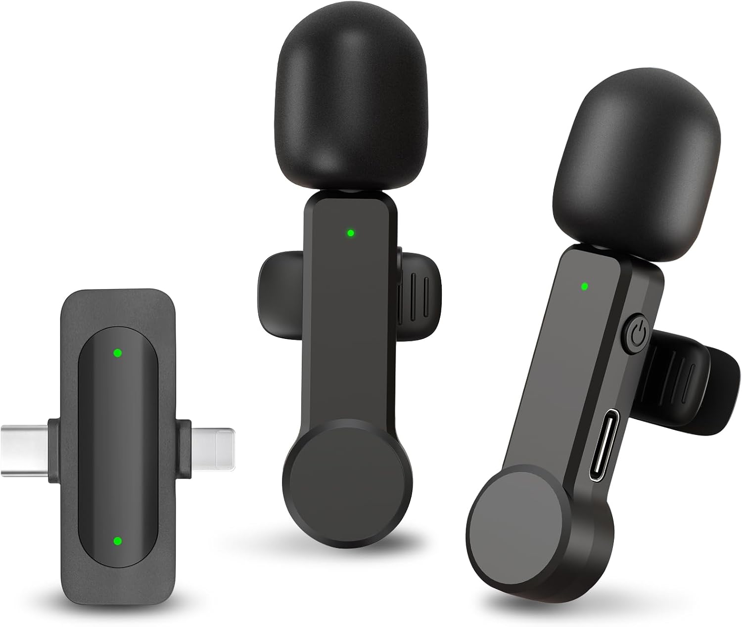 NPTCL Wireless Mini Lavalier Microphone for iPhone Android Video Recording