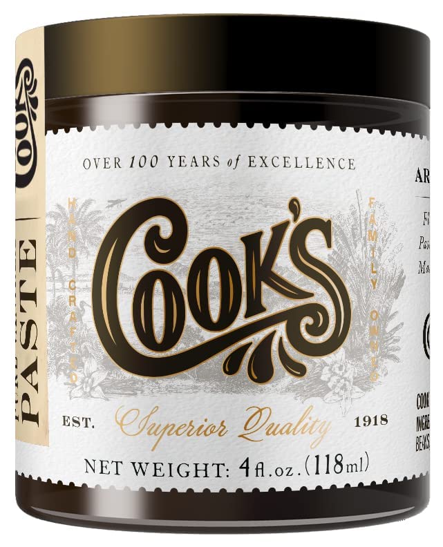 Cook’s, Pure Vanilla Bean Paste (Puree), World’s Finest Gourmet Fresh Grade A Premium Vanilla (4 Ounce)