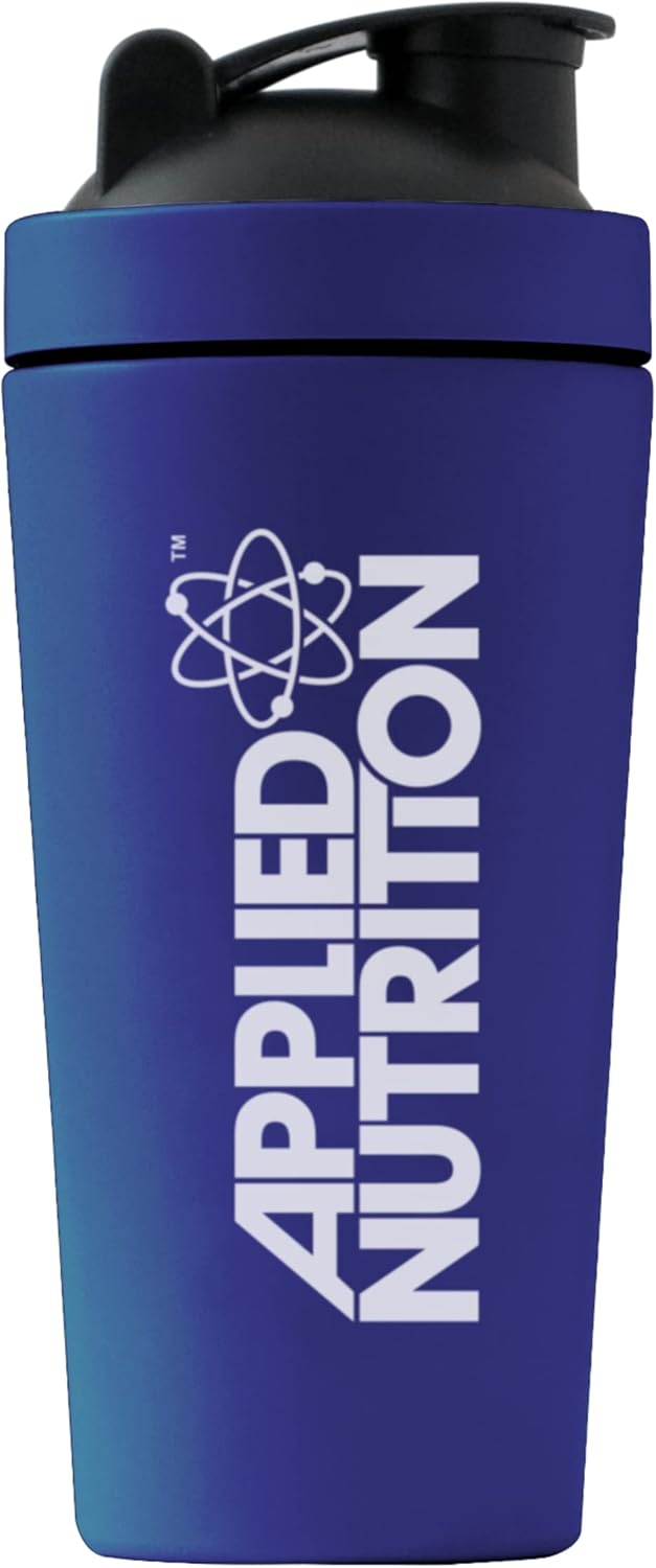 Applied Nutrition Metal Protein Shaker - Sports Supplements Stainless Steel Shaker, Metal Shaker Bottle, Durable & Lightweight (750ml)