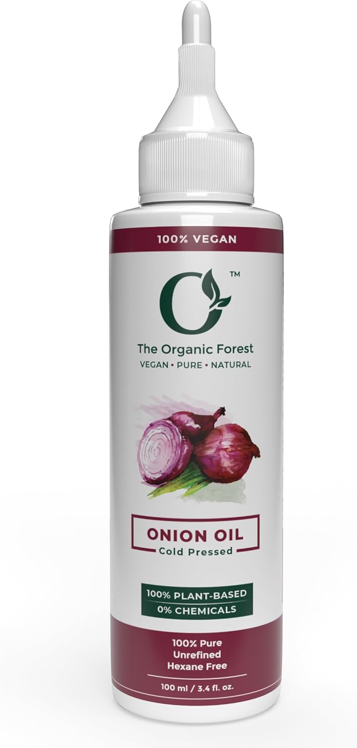 100% Plant Based Onion Hair Oil for Damaged, Dry Hair & Scalp | Nourishing & Moisturizing | Suitable For All Hair Types - Sulfate-Free, Natural, Non-Greasy Hair Oil with Rich Nutrients