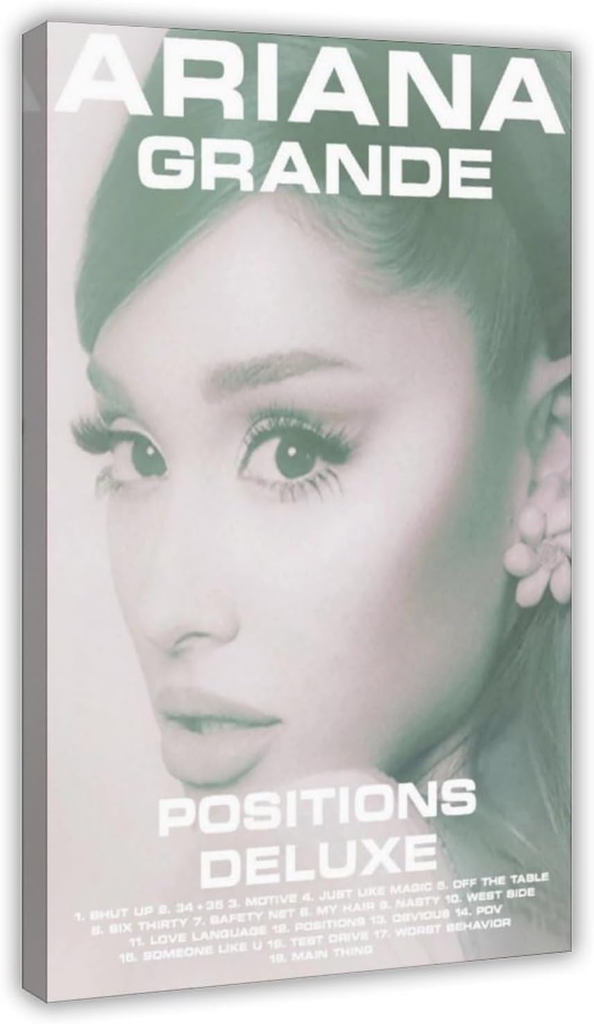 SDALGIFY Ariana Grande Positions Music Album Poster Canvas Poster Wall Art Decor Print Picture Paintings for Living Room Bedroom Decoration 24x36inch(60x90cm)