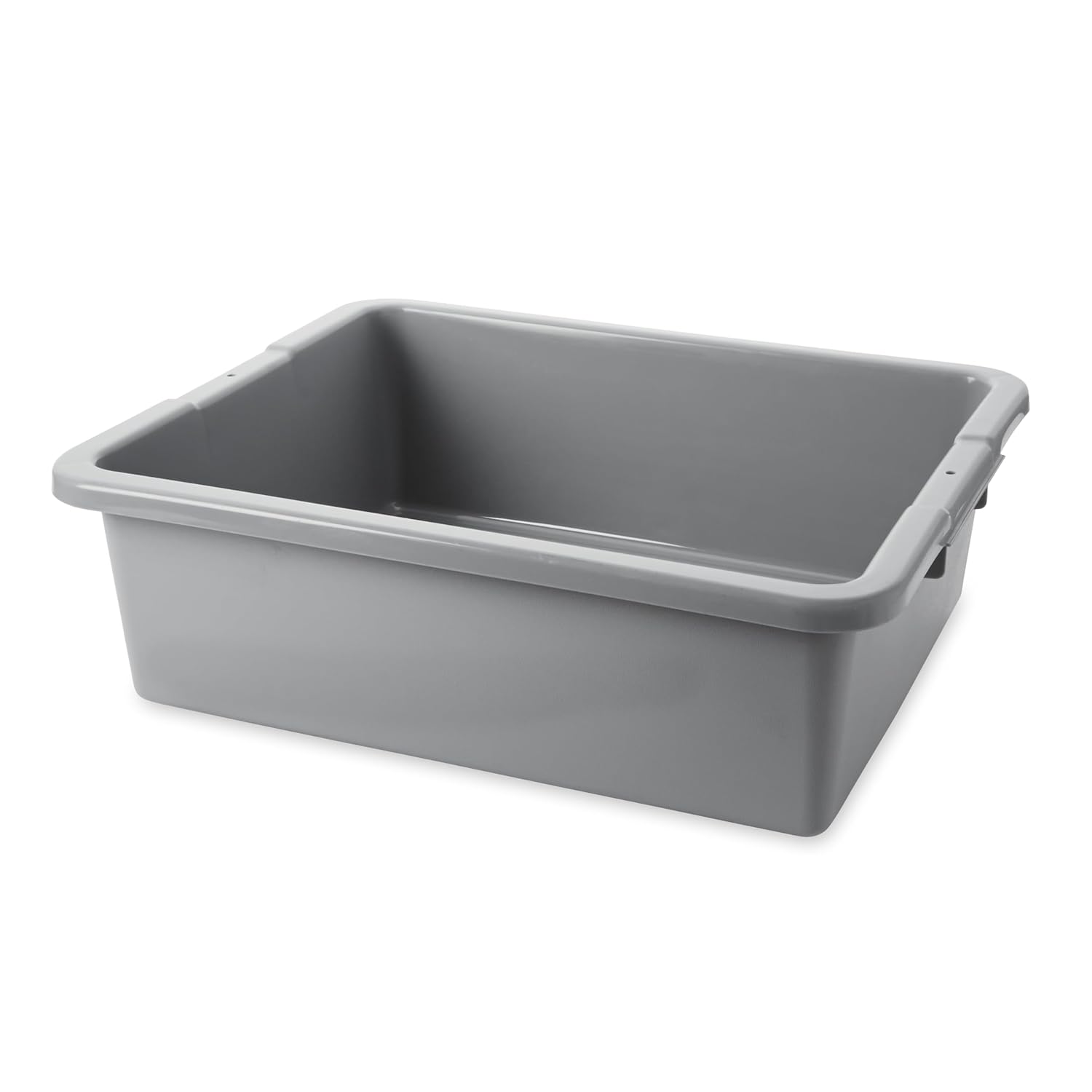 Rubbermaid Commercial Products Standard Bus/Utility Box, 7-Gallon, Gray, Heavy Duty Plastic Restaurant Wash Basin/Dish Washing Tub for Kitchen Organization/Storage
