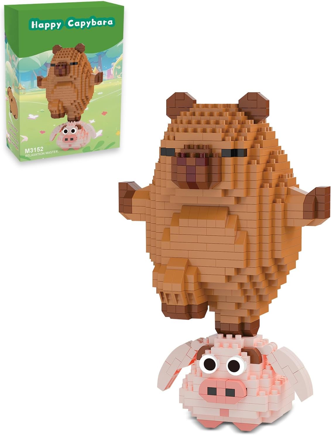 Capy-bara Mini Building Blocks for Kid,Party Favors for Kid 10-14,Micro Blocks Capy-bara Gift for Boys Girls, Gifts for Women or Men (M3152)