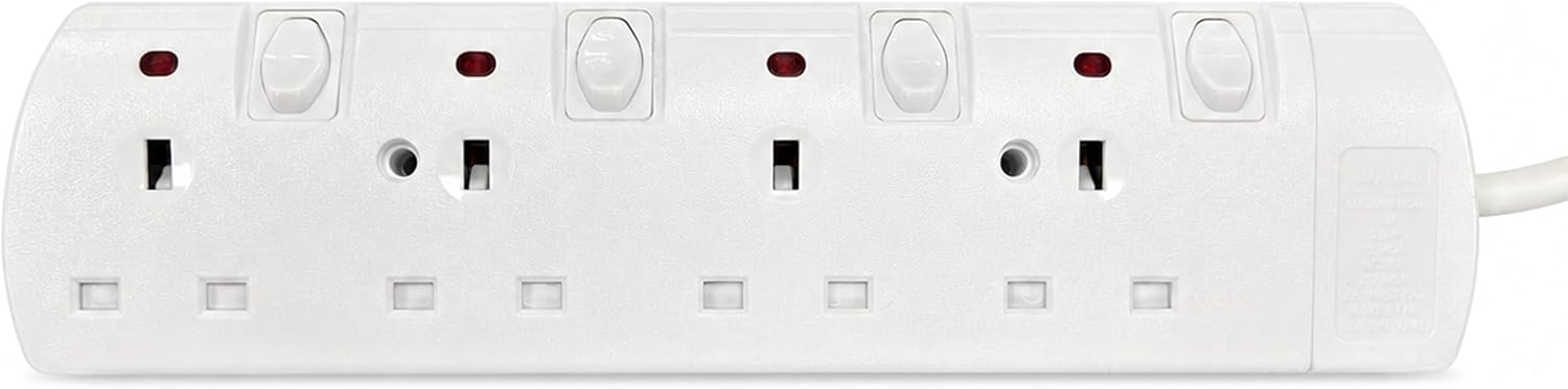 Status Multi Plug Extension, 4 Socket, 2m