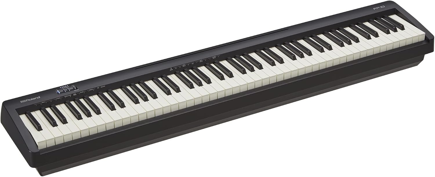 Roland FP-10, Compact 88-Note Digital Piano, SuperNATURAL Piano Tones, Authentic Acoustic Feel Keyboard, Great for Beginners & Experienced Players, Bluetooth & MIDI Connectivity - Black