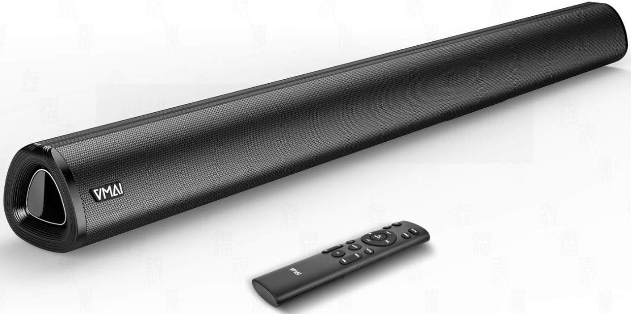 vmai Soundbar, Sound Bars for TV, 36 Inch 2.0 Sound Bar for TV, 60W Wired & Wireless Bluetooth 5.0, HDMI/Optical/Aux/USB. Wall Mountable Surround Sound System for Home Theater