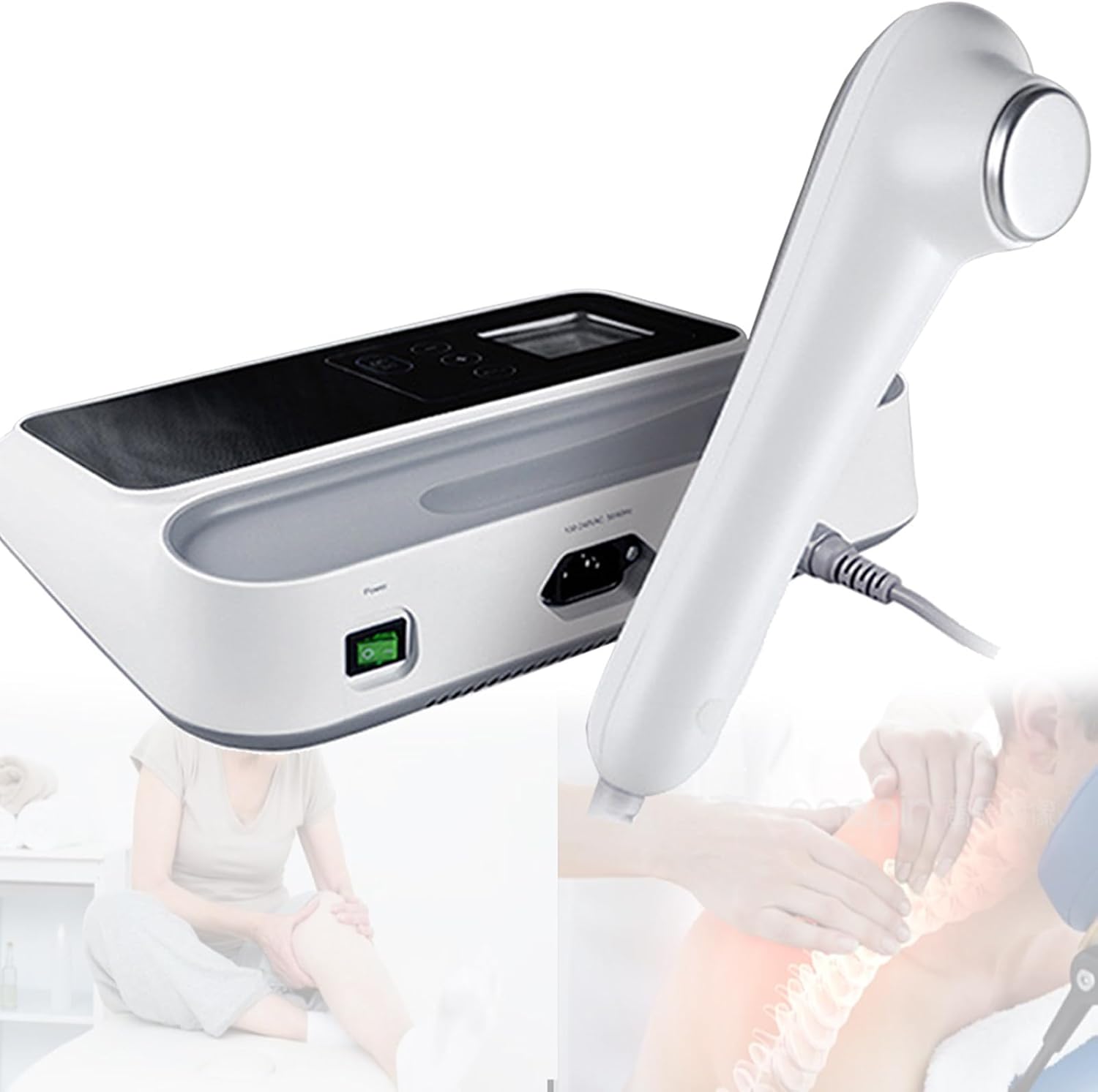 Therapeutic Physiotherapy Equipment Ultrasound Machine, Knees Shoulders Lumbar Arms Neck Body Pain Relief Ultrasonic Massage Device