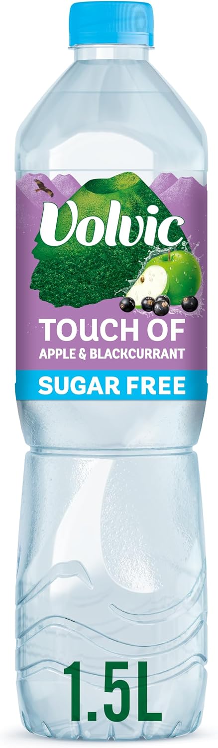 Volvic Touch of Fruit Flavoured Water, Apple and Blackcurrant, 1.5L